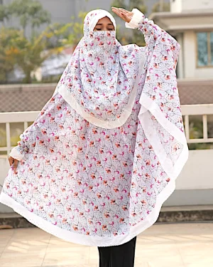 Alternative view of Lace Niqab Khimar-AA09