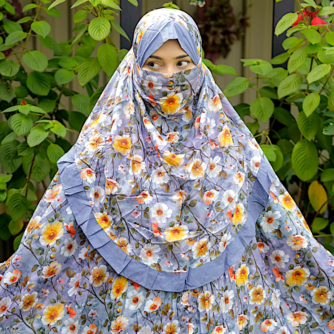 Frill Niqab Khimar-Ash-AA04 - Image 2