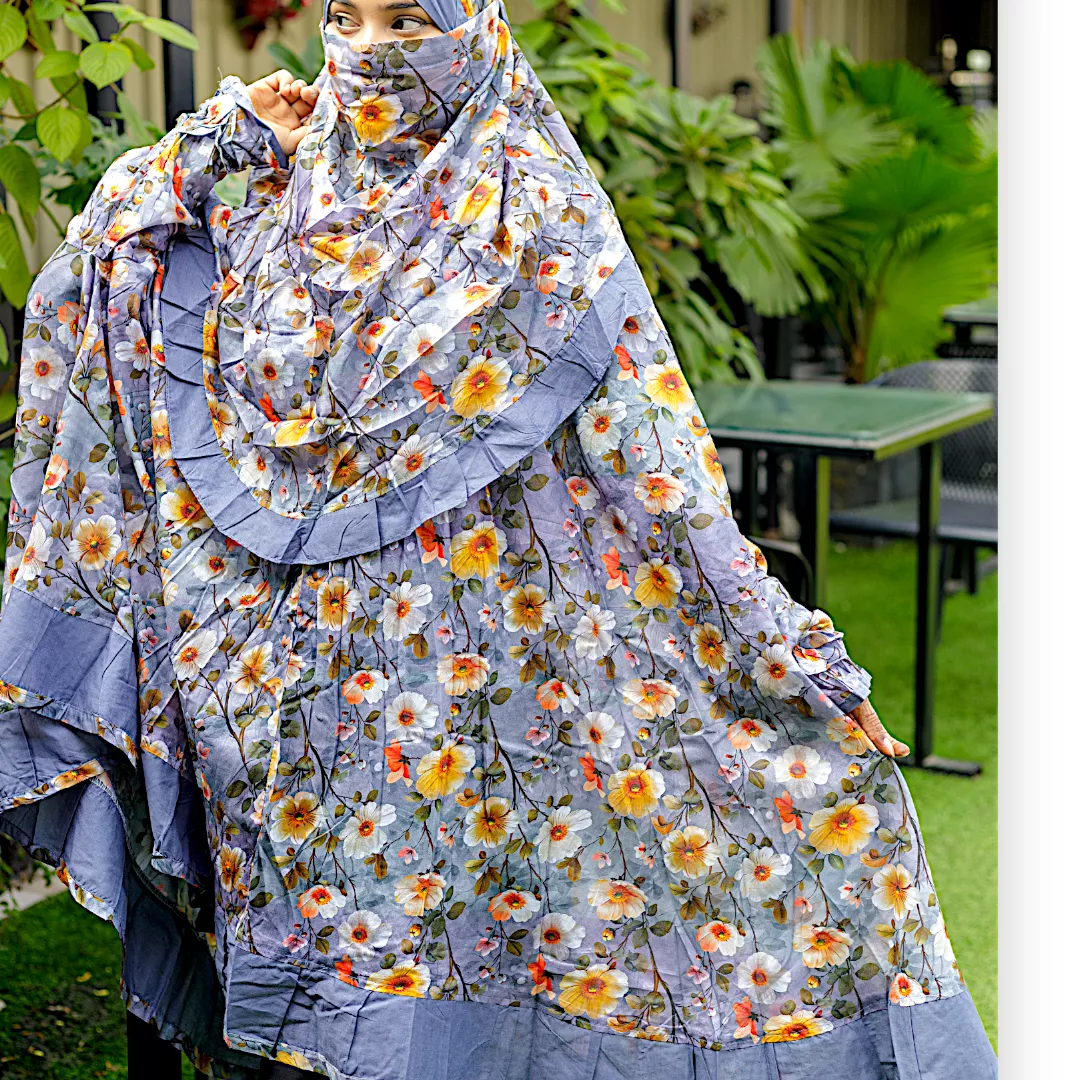 Frill Niqab Khimar-Ash-AA04 - Image 4